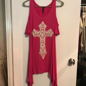 Pink cross shirt